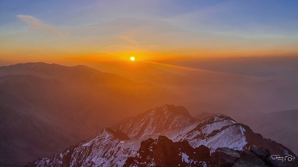 Sunset over the mountains